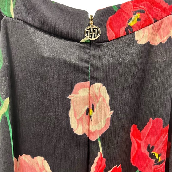 TOMMY HILFIGHER Printed Chiffon Tier Maxi Dress Women’s size 4 - Picture 7 of 9